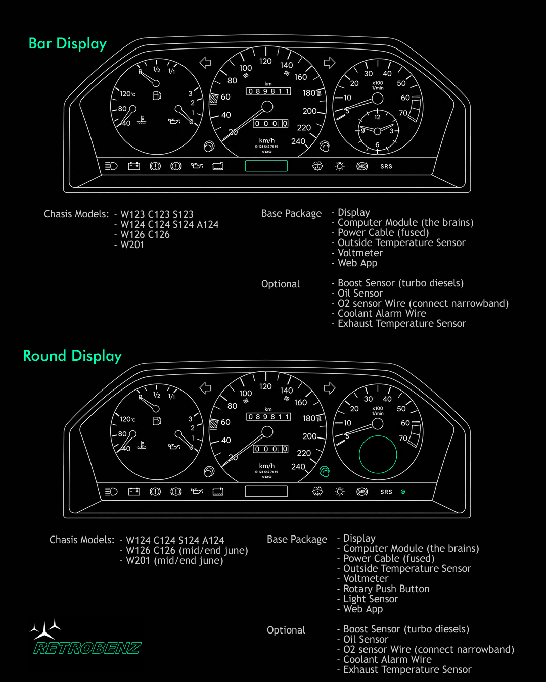 RetroBenz Display Packages
